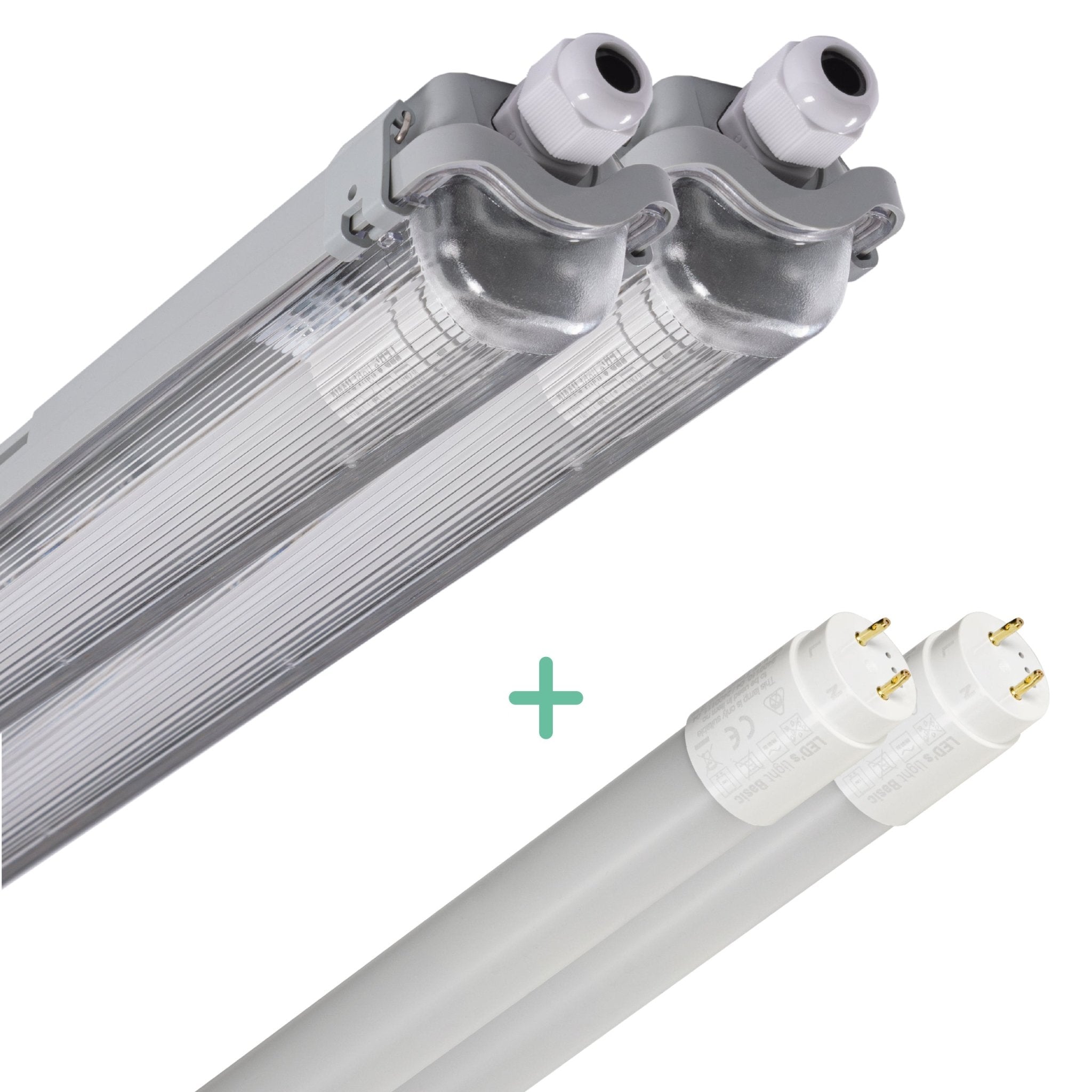2 PACK - LED's Light LED TL armatuur met lamp 150 cm - Koud wit licht 6500 K - Waterdicht - Complete set LED.nl