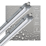 2 PACK - LED's Light LED TL dubbel armatuur 120 cm - Compleet met 2 LED TL buizen 120 cm - 3600 lm - LED.nl