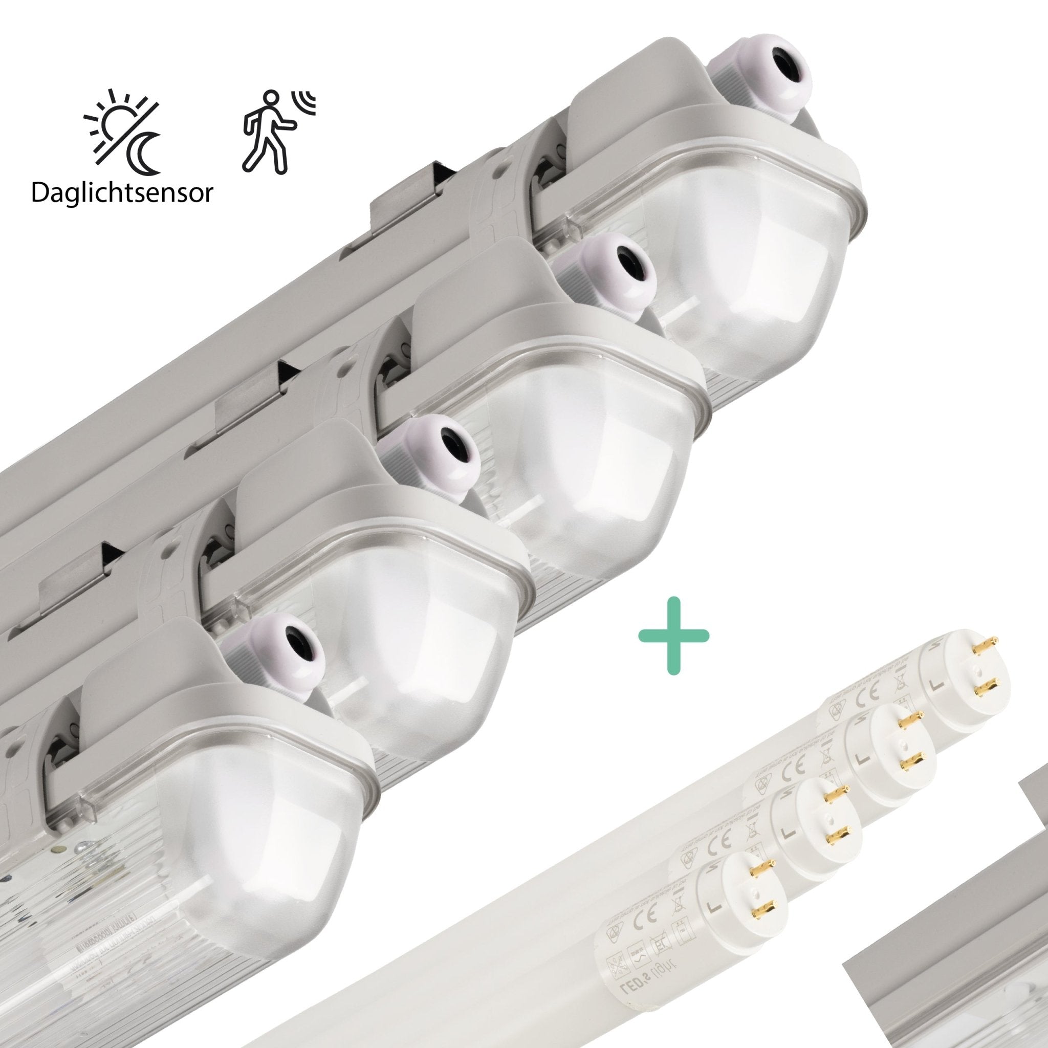 4 PACK - LED's Light LED TL armatuur met sensor 120 cm - Bewegingssensor en nachtsensor - Waterdicht - 2100 lm LED.nl