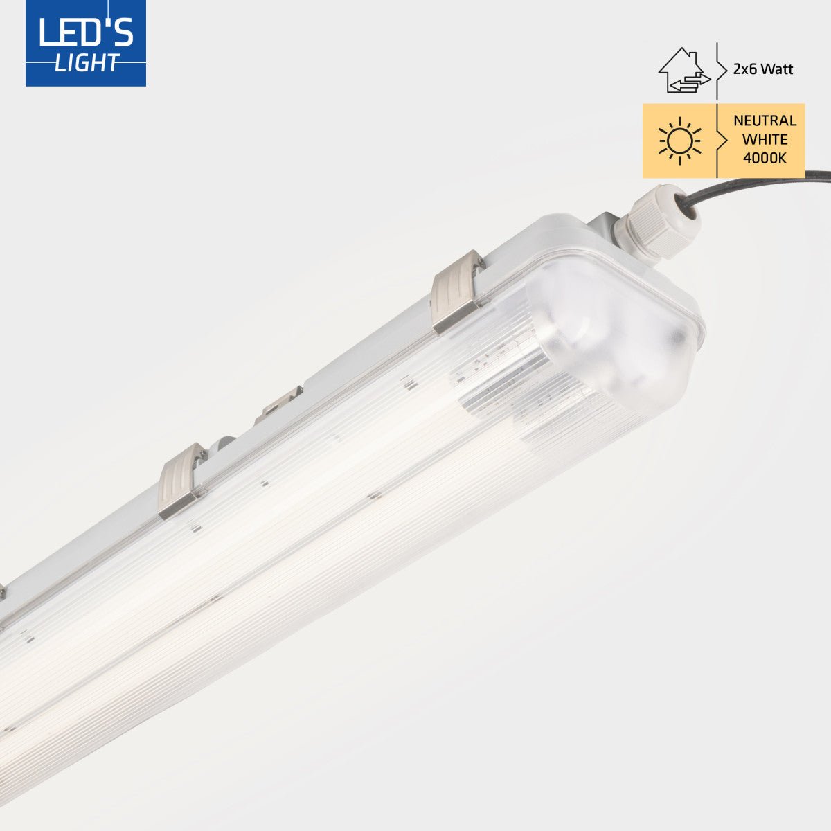 6 PACK - LED's Light Dubbele LED TL lamp 150 cm - compleet met LED buizen - Binnen en buiten - 6120 lm - 2x16.5W - 4000K LED.nl