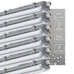 6 PACK - LED's Light LED TL dubbel armatuur 150 cm - Compleet met 2 LED TL buizen 150 cm - 4600 lm - LED.nl