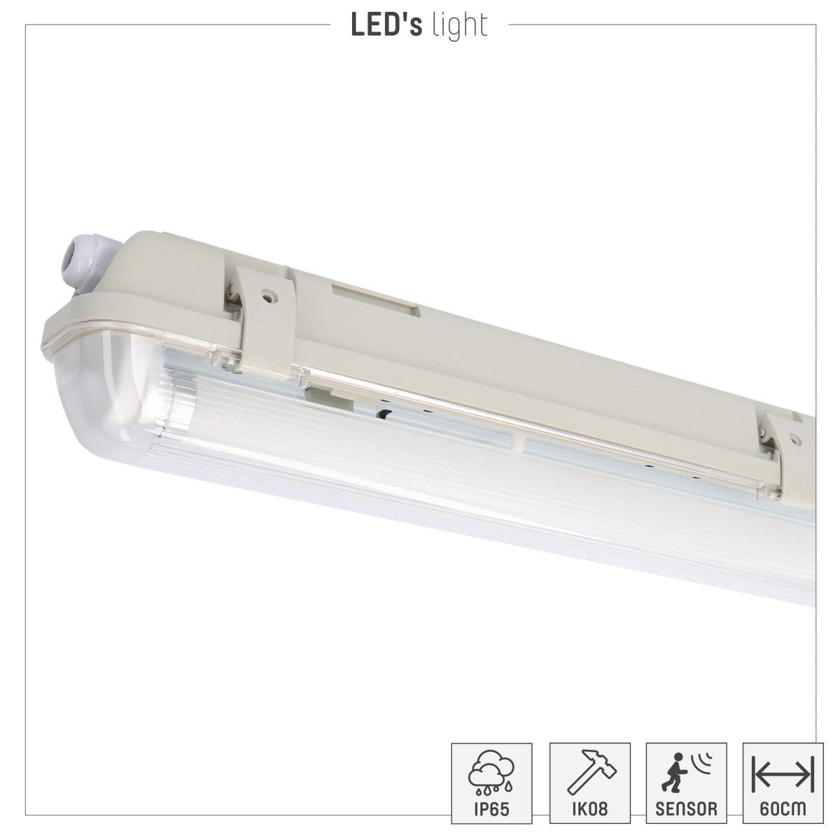 4 PACK - LED's Light LED TL armatuur met sensor 120 cm - Bewegingssensor en nachtsensor - Waterdicht - 2100 lm LED.nl