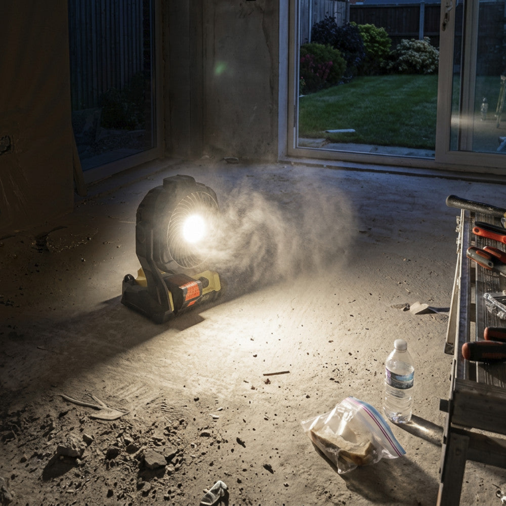 LED's Work 18V werklamp met ventilator - 48W 3000lm 5000K - IP20 Werklampen LED.nl
