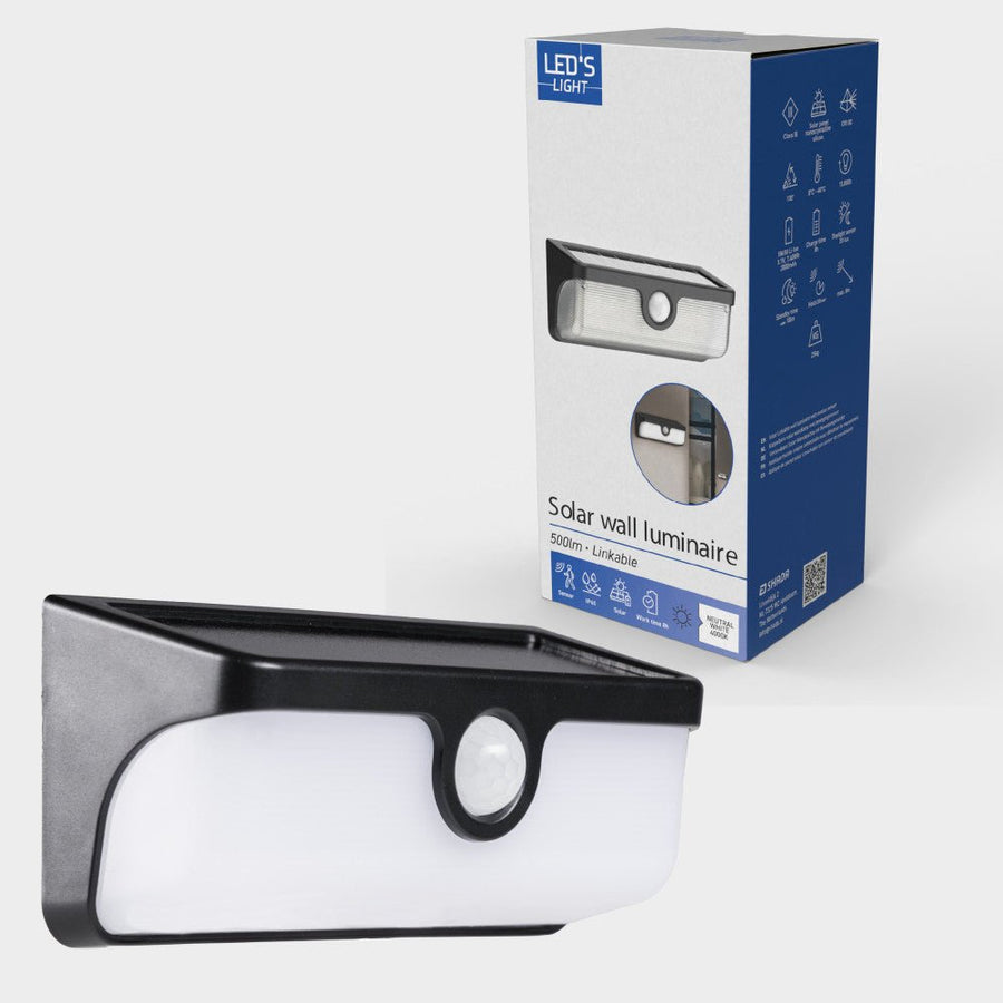 LED-Solar-Wandleuchte mit Bluetooth-Verbindung und Bewegungssensor - LED.de