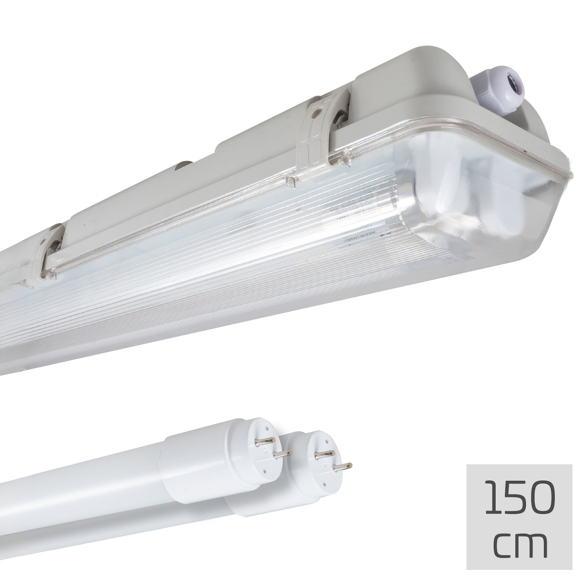 LED's Light Dubbele LED TL lamp 150 cm - compleet met LED buizen - Binnen en buiten - 6120 lm - 2x16.5W - 4000K TL verlichting LED.nl