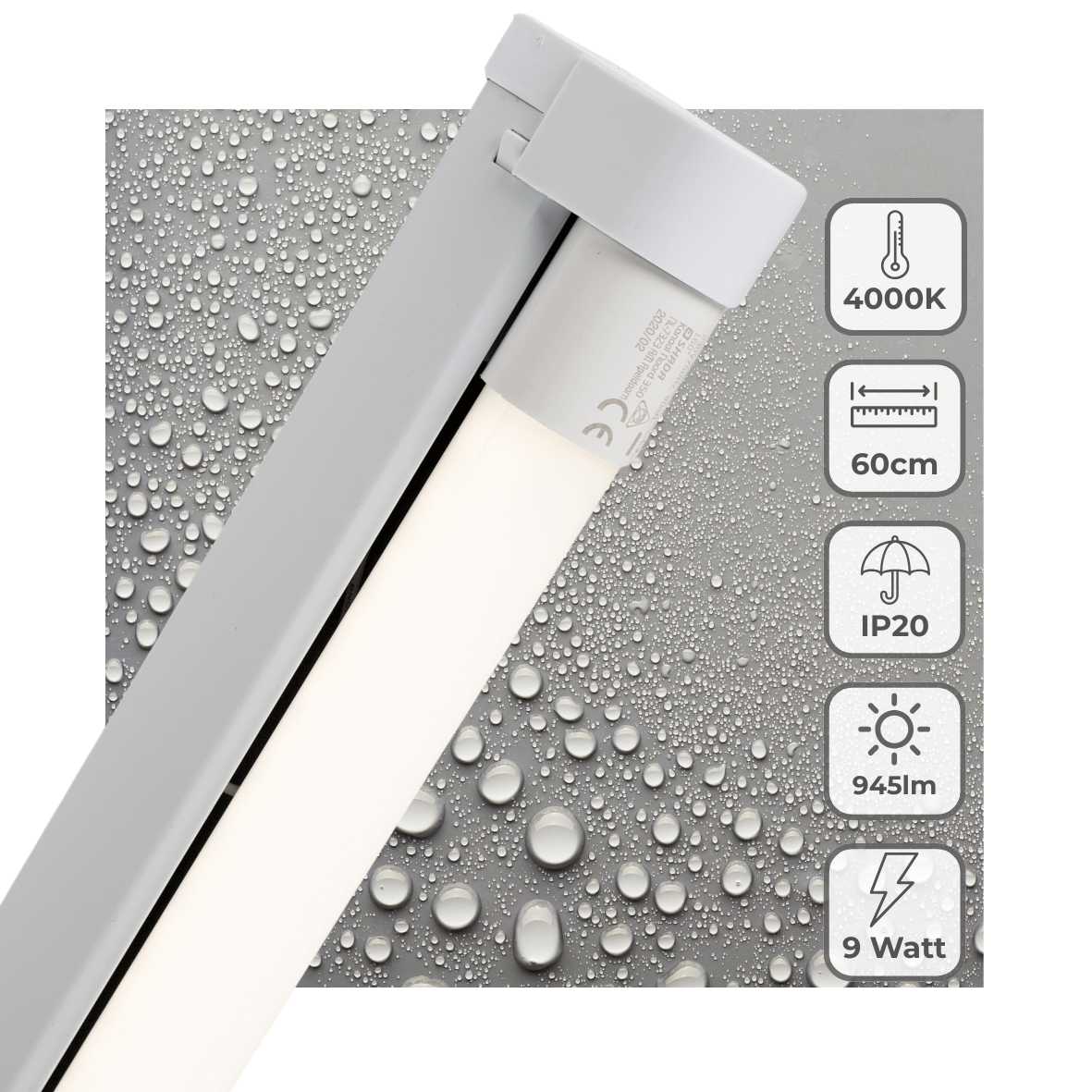 LED's Light LED licht balk 60 cm voor binnen - Armatuur inclusief LED TL buis - 1000 lm TL verlichting LED.nl