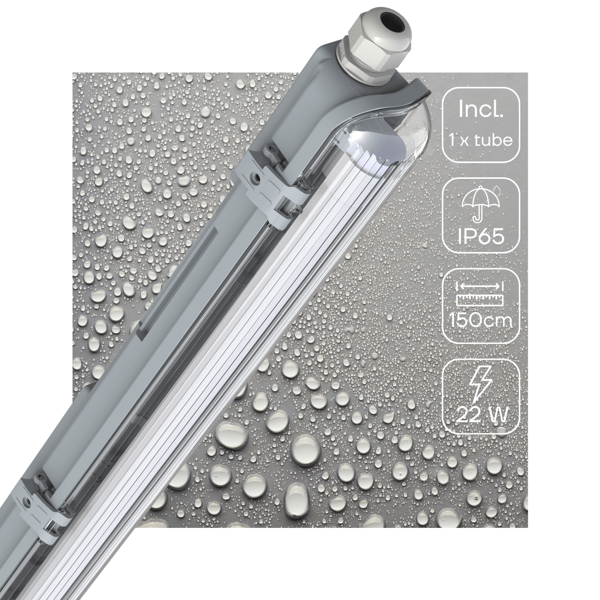 LED's Light LED TL armatuur 150 cm compleet met LED TL buis - 2880lm TL verlichting LED.nl