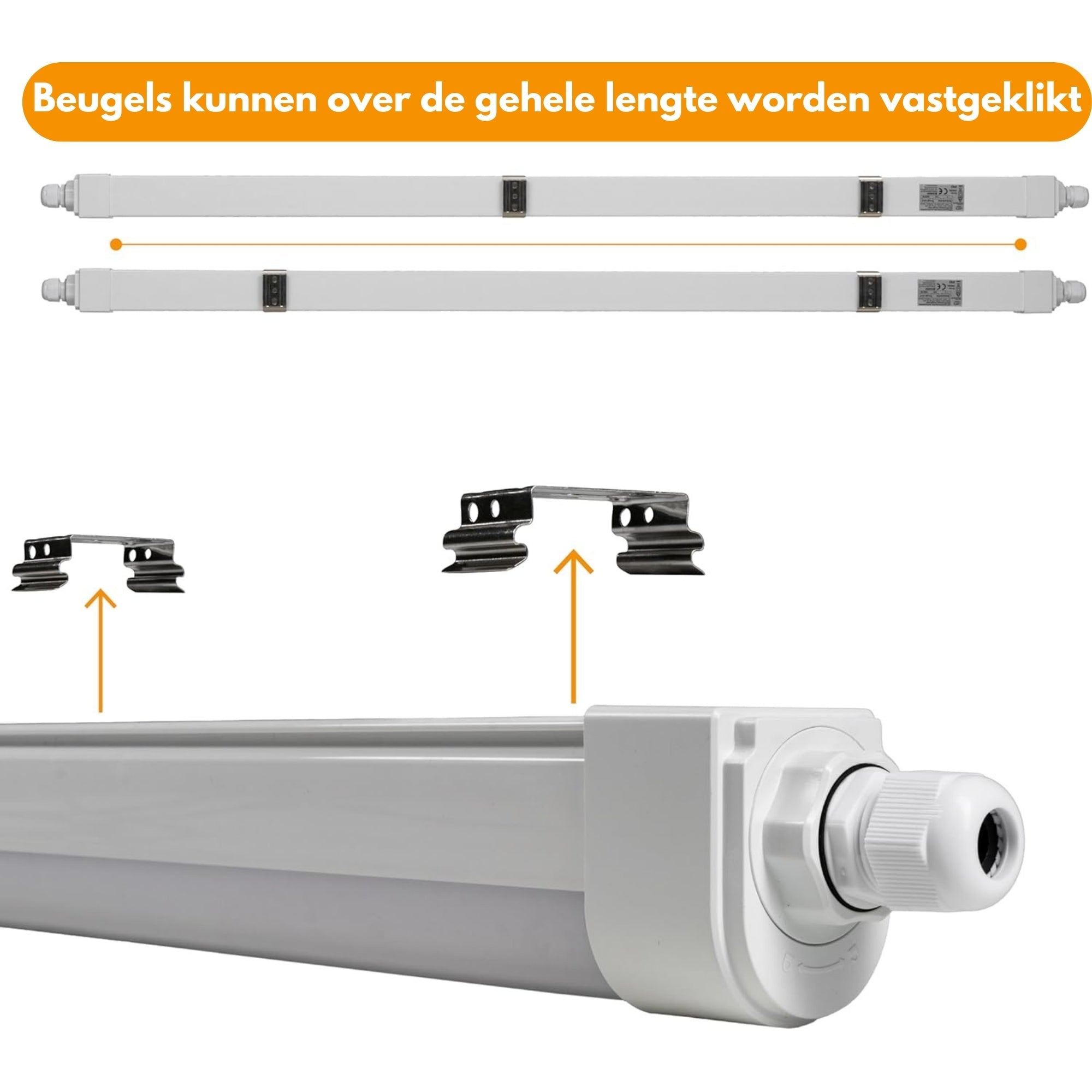 LED's Light LED TL lamp compleet - 36W, 120cm, 4320lm 4000K - IP65 IK08 - Koppelbaar TL verlichting LED.nl