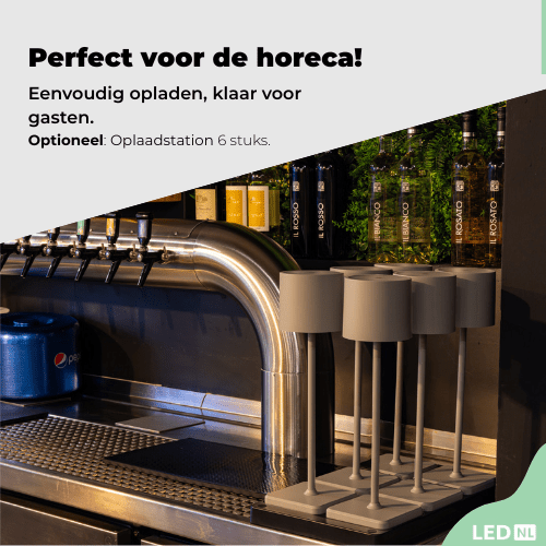 LED's Light Oplaadbare LED Tafellamp - Dimbaar via aanraking - Binnen en buiten - Zwart Tafellampen LED.nl