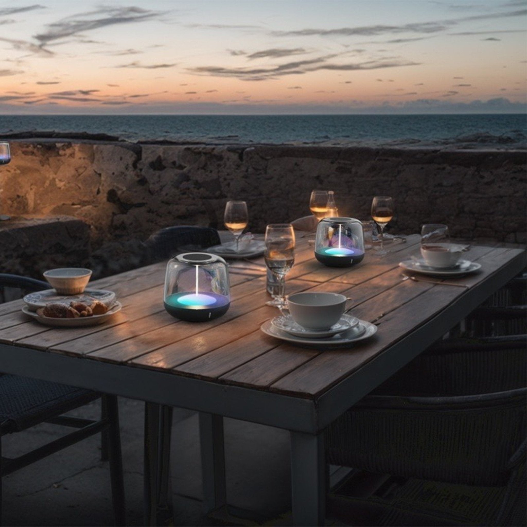 LED's Light Oplaadbare tafellamp op accu - lichtspiraal - Binnen & Buiten - RGBW Tafellampenen LED.nl