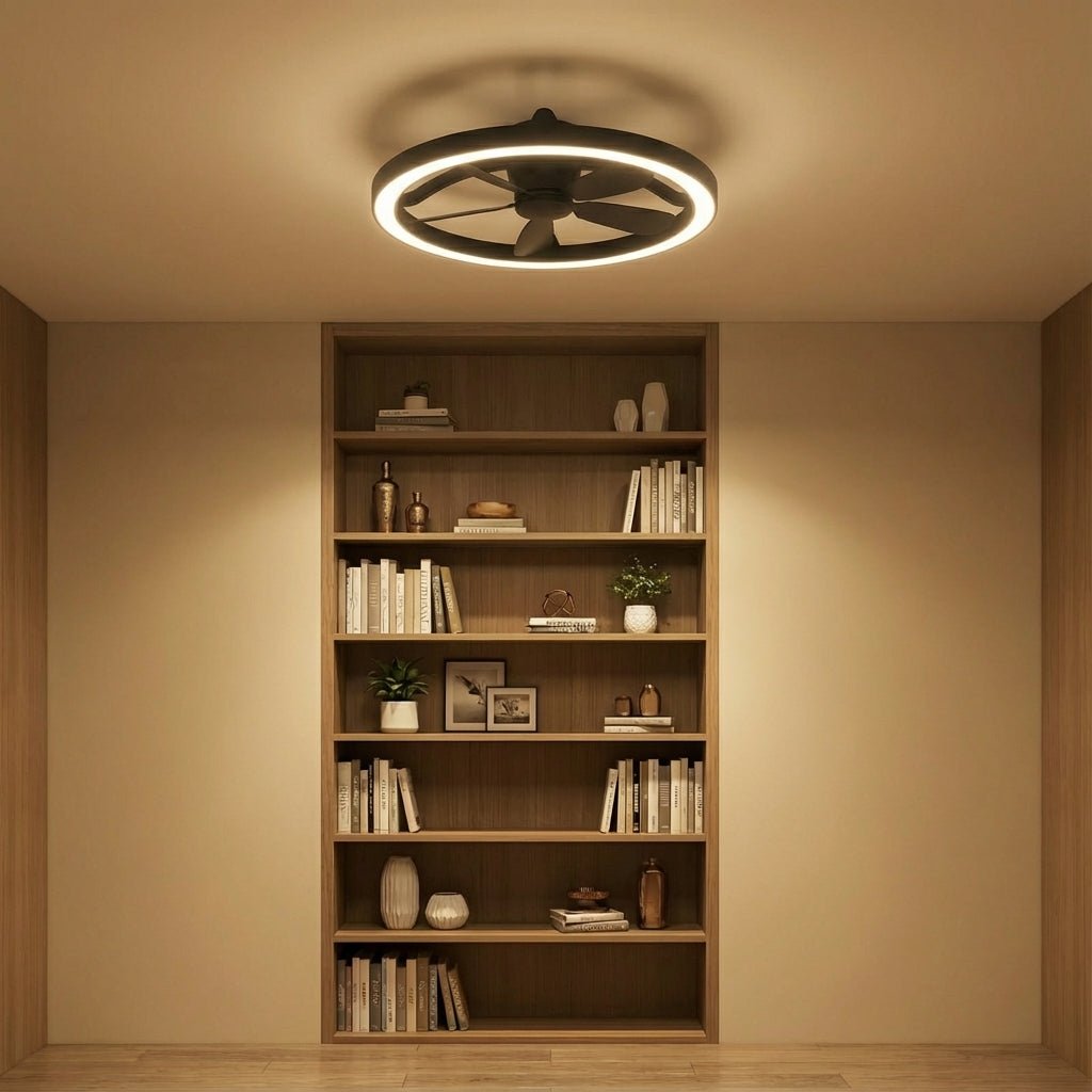 LED's Light Plafond ventilator met lamp Zwart 61,3cm - 27W - 2500lm - Verstelbare kleurtemperatuur - Dimbaar - Incl afstandbediening Plafondventilatoren LED.nl