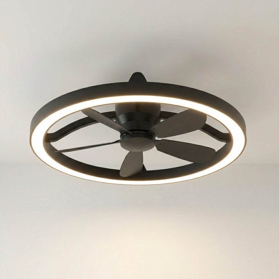 LED's Light Plafond ventilator met lamp Zwart 61,3cm - 27W - 2500lm - Verstelbare kleurtemperatuur - Dimbaar - Incl afstandbediening Plafondventilatoren LED.nl