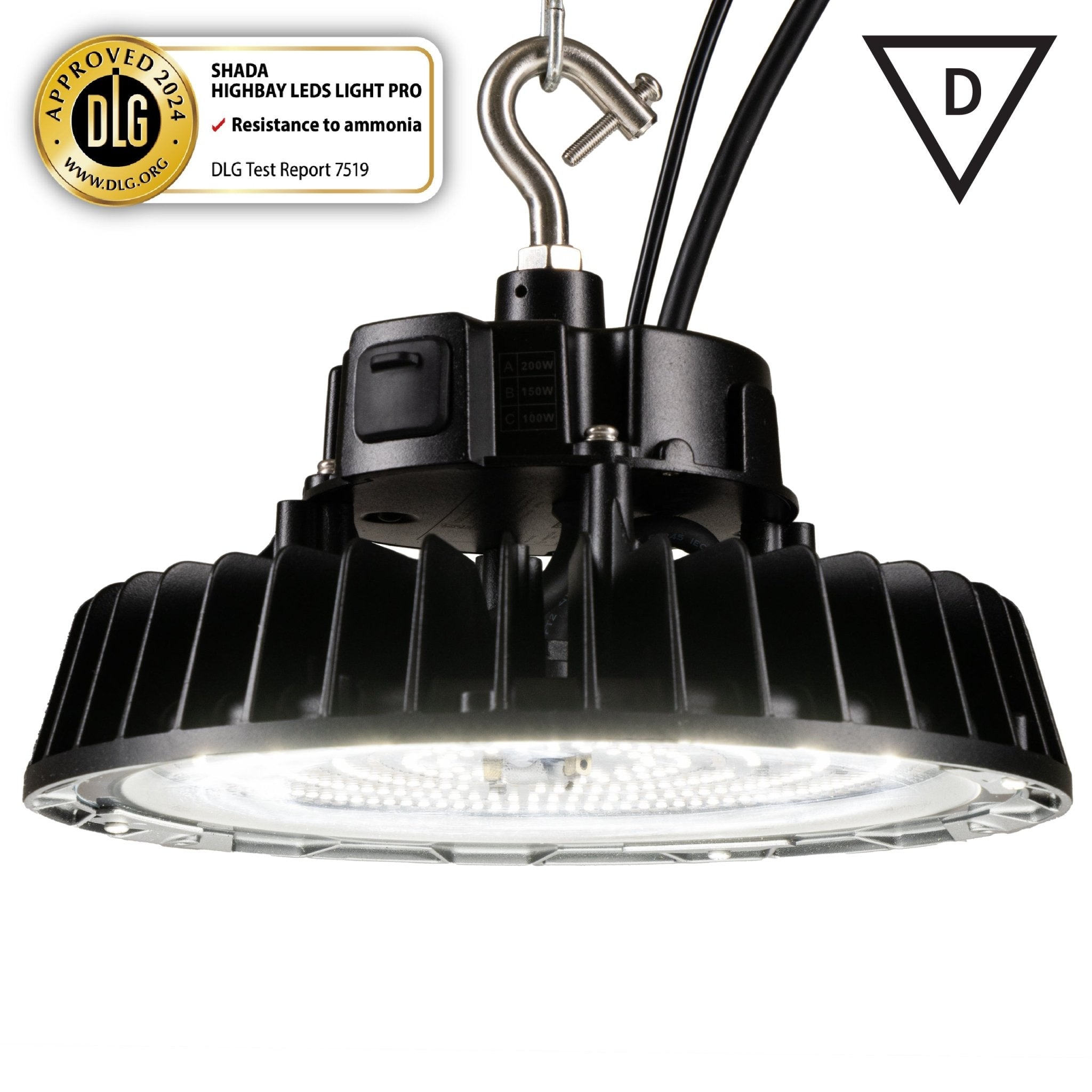LED's Light pro 200W DLG High bay 30000lm 3000K/4000K/5000K - Lumileds LED - Sosen Driver D mark High bays LED.nl