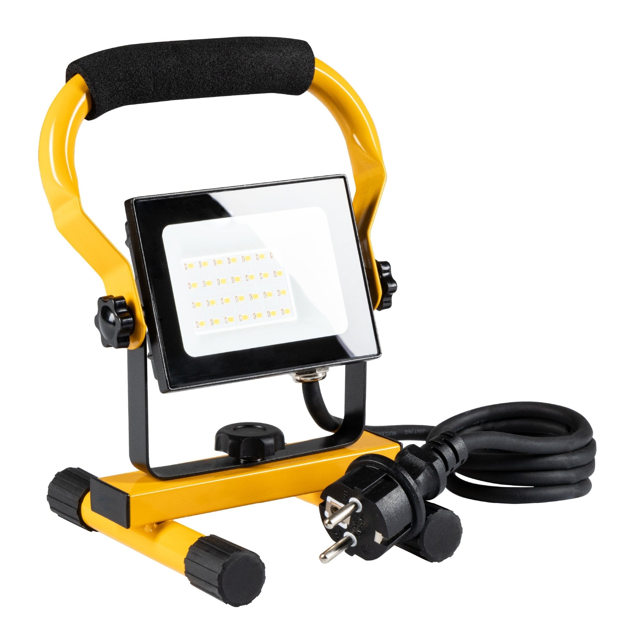 LED's Work Bouwlamp Werklamp 2000 - Verstelbare beugel - Waterdicht (IP65) - Zwart geel - Bedraad Werklampen LED.nl