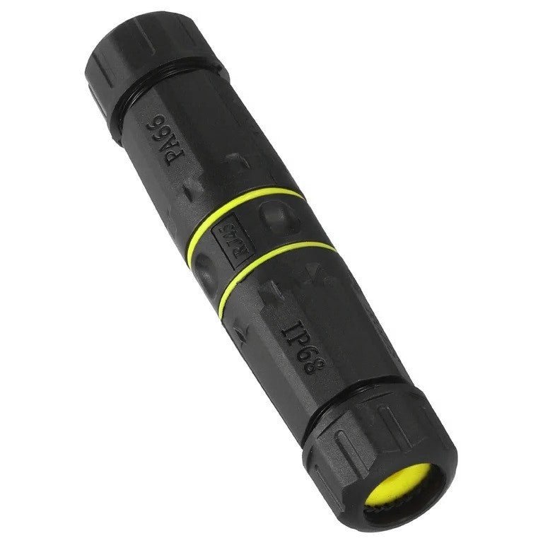 LEDs, Ethernet-Anschluss, RJ45-Stecker, I-Form – CAT6A – Ø 4,5–7,5 mm Kabel – IP68 - LED.de