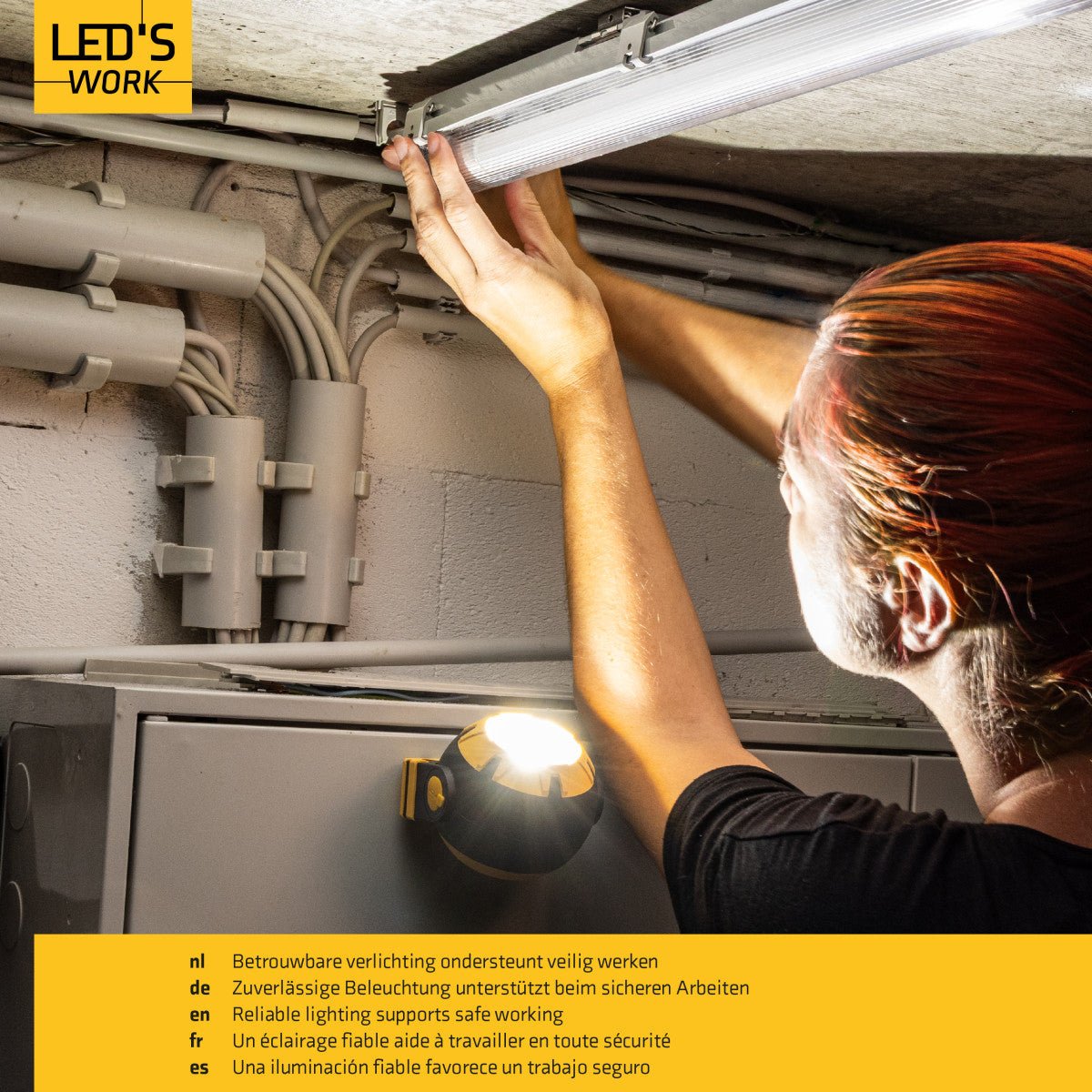 LED's Work Oplaadbare LED Looplamp – Krachtige Draadloze 800 Lumen Werk- & Noodlamp Werklampen LED.nl
