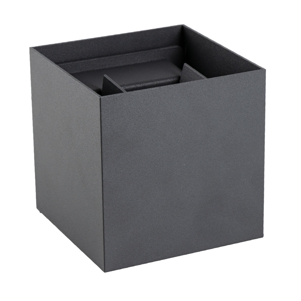 Lumo Cube Antraciet - Wandarmatuur zonder lichtbron - Excl 1xG9 - IP65 Wandlampen LED.nl