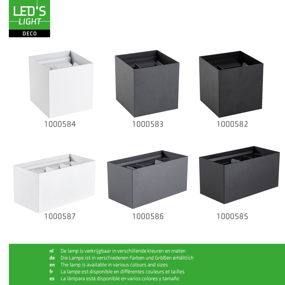 Lumo Cube Antraciet - Wandarmatuur zonder lichtbron - Excl 1xG9 - IP65 Wandlampen LED.nl