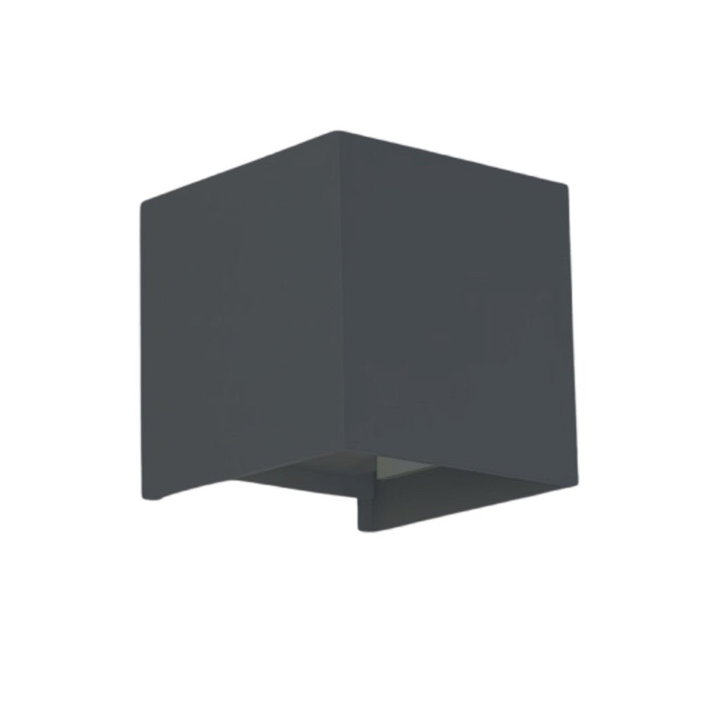 Lumo Cube Antraciet - Wandarmatuur zonder lichtbron - Excl 1xG9 - IP65 Wandlampen LED.nl