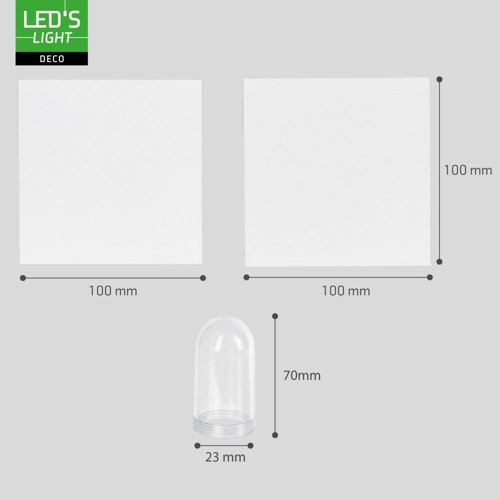 Lumo Cube Wit - Wandarmatuur zonder lichtbron - Excl 1xG9 - IP65 Wandlampen LED.nl