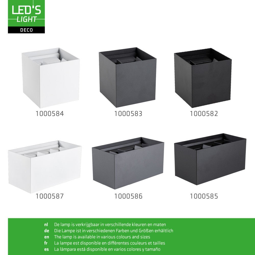 Lumo Cube Wit - Wandarmatuur zonder lichtbron - Excl 1xG9 - IP65 Wandlampen LED.nl