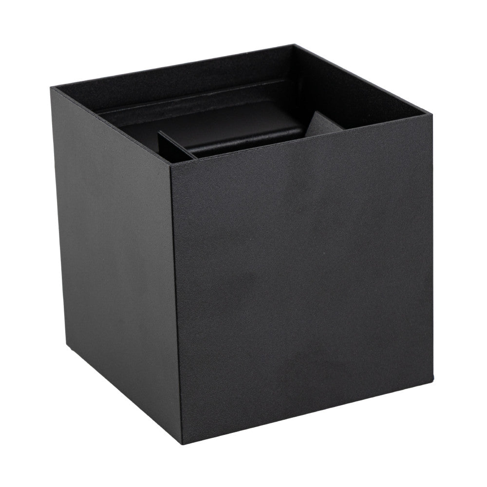 Lumo Cube Zwart - Wandarmatuur zonder lichtbron - Excl 1xG9 - IP65 Wandlampen LED.nl