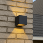 Lumo Cube Zwart - Wandarmatuur zonder lichtbron - Excl 1xG9 - IP65 Wandlampen LED.nl