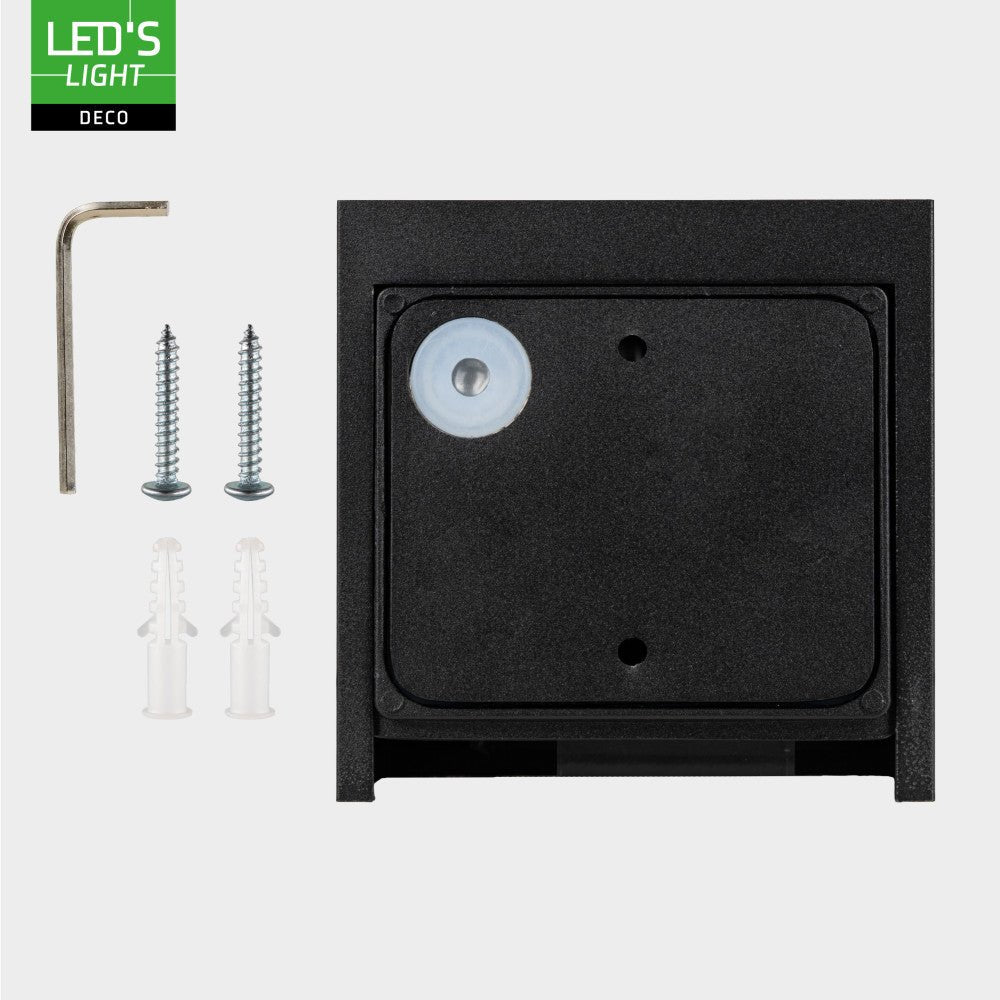 Lumo Cube Zwart - Wandarmatuur zonder lichtbron - Excl 1xG9 - IP65 Wandlampen LED.nl