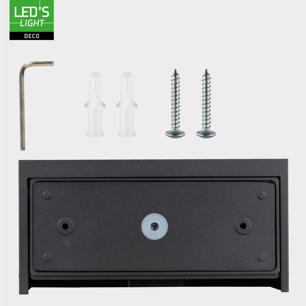 Lumo Recta Antraciet - Wandarmatuur zonder lichtbron - Excl 2xG9 - IP65 Wandlampen LED.nl