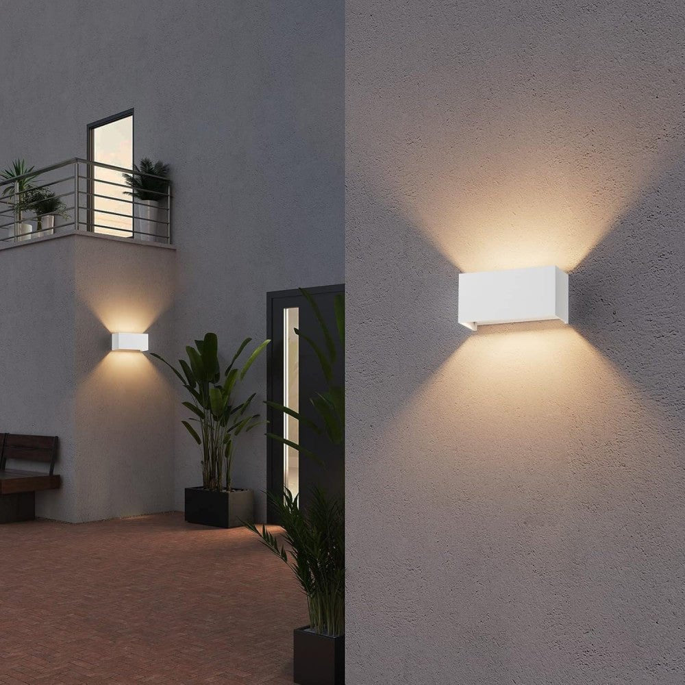 Lumo Recta Wit - Wandarmatuur zonder lichtbron - Excl 2xG9 - IP65 Wandlampen LED.nl