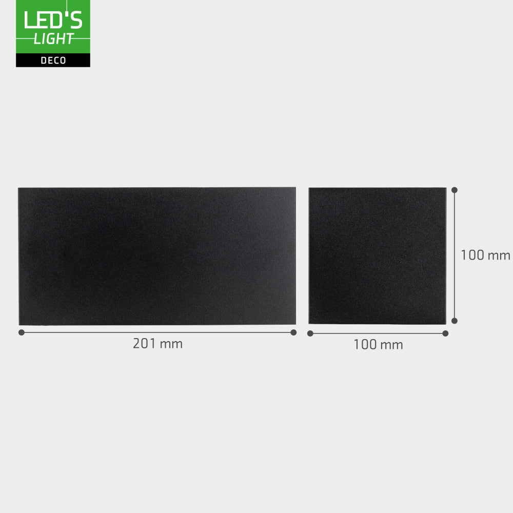 Lumo Recta Zwart - Wandarmatuur zonder lichtbron - Excl 2xG9 - IP65 Wandlampen LED.nl