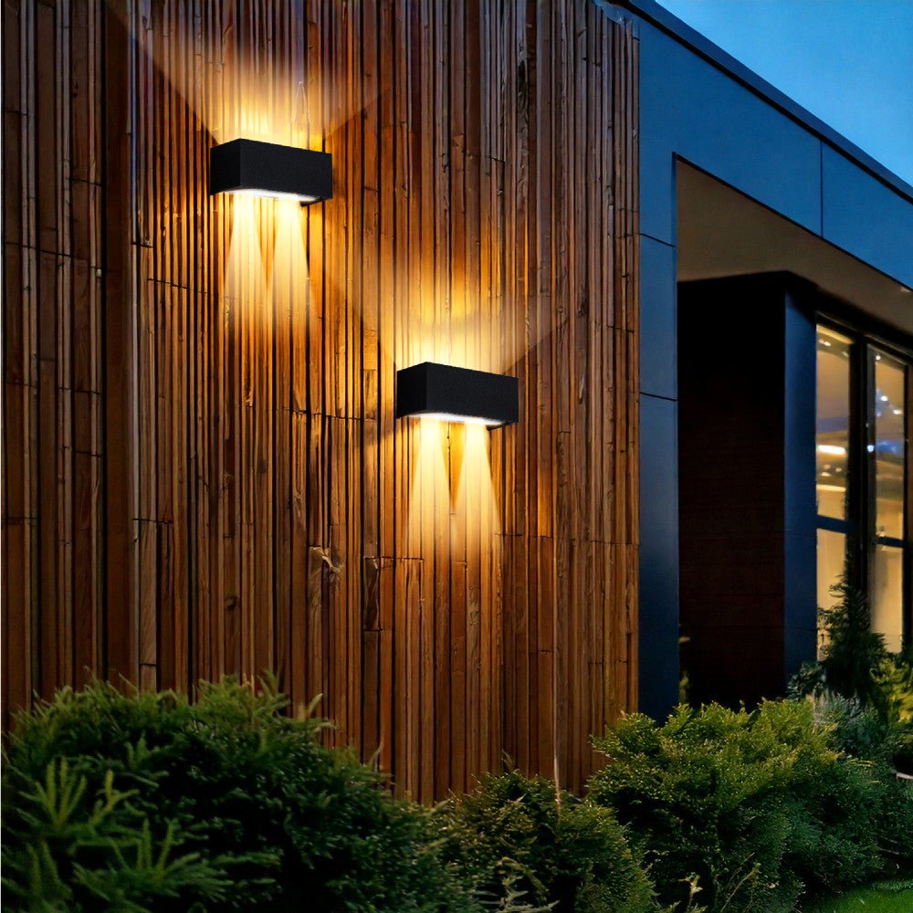 Lumo Recta Zwart - Wandarmatuur zonder lichtbron - Excl 2xG9 - IP65 Wandlampen LED.nl