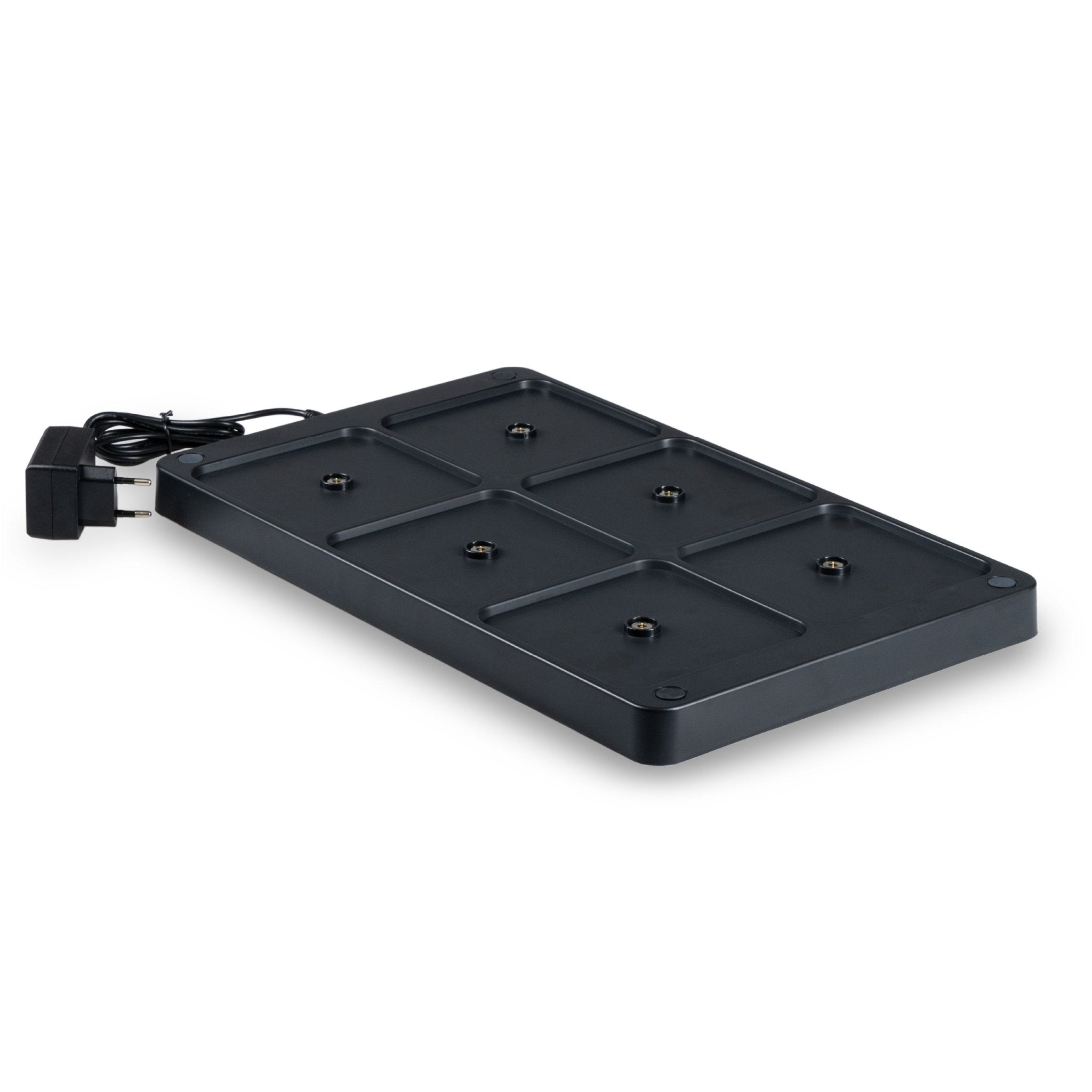 Oplaadstation voor 6 oplaadbare LED tafellampen - Docking met voeding - Zwart LED.nl