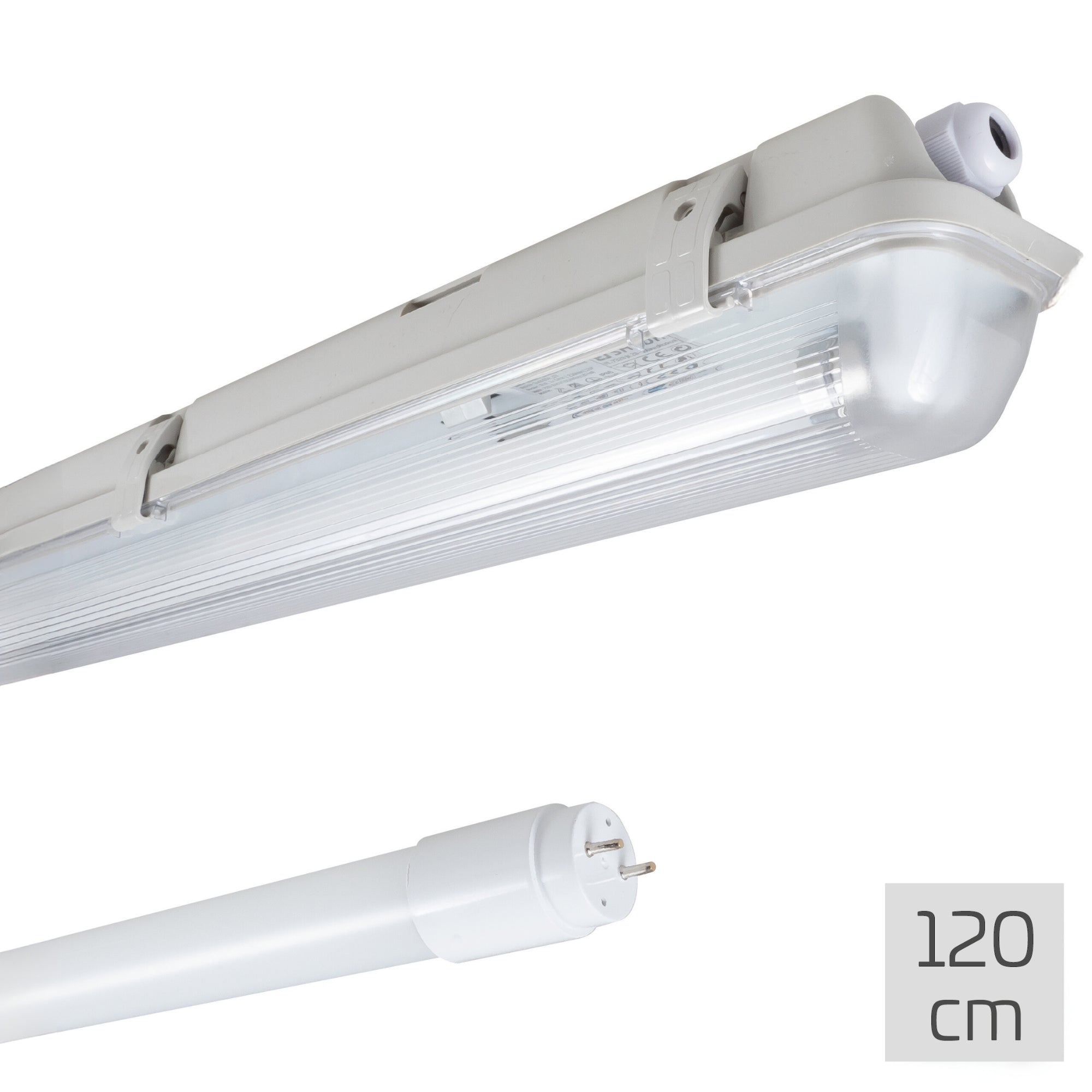 Proventa TL verlichting LED 120 cm - LED TL armatuur incl. LED buis - Waterdicht - 1800 lm - IP65 - 4000K TL verlichting LED.nl