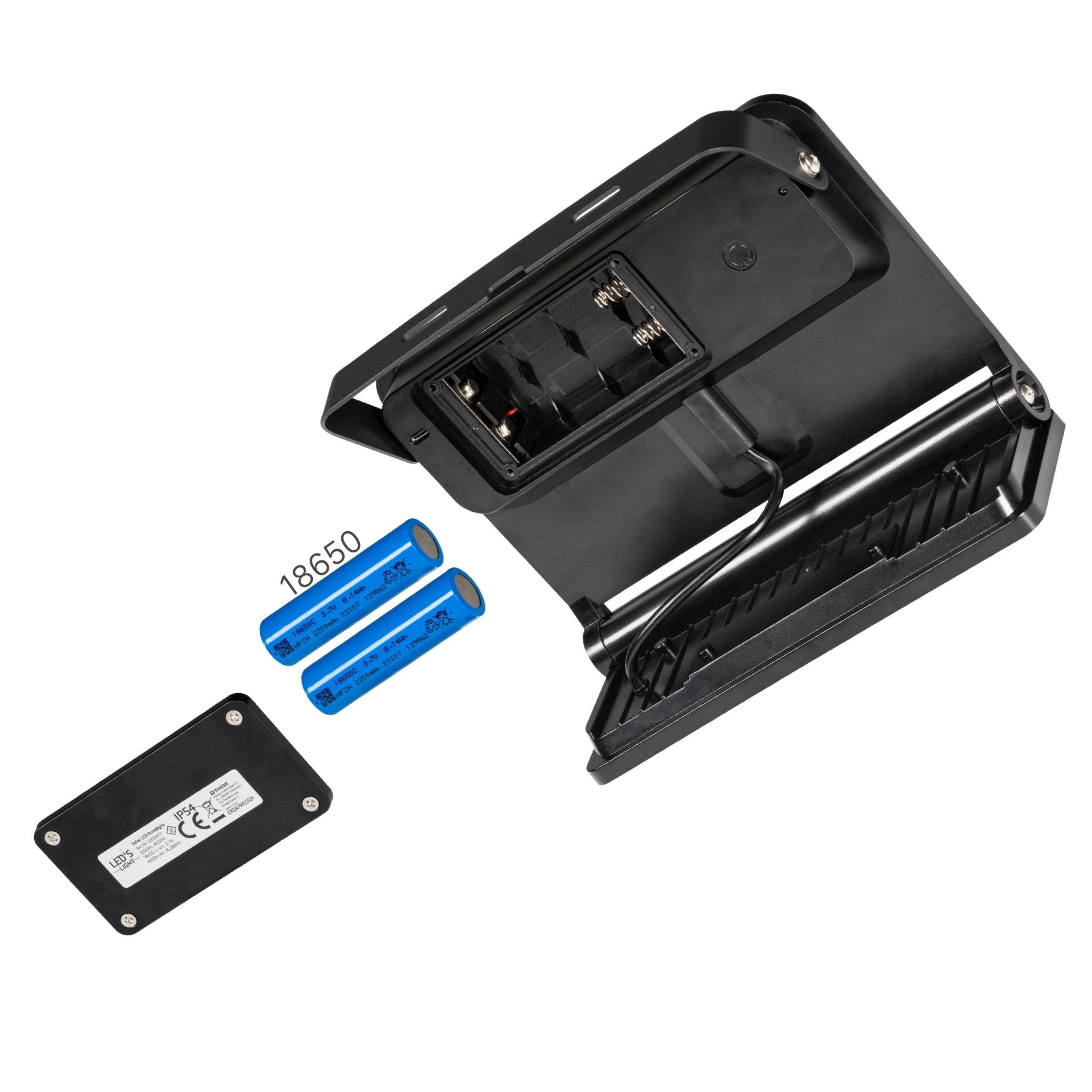 Slim Solar LED Buitenlamp 1600 lm met sensor - Bewegingssensor en nachtsensor - Draadloos - Zwart Buitenlampen LED.nl