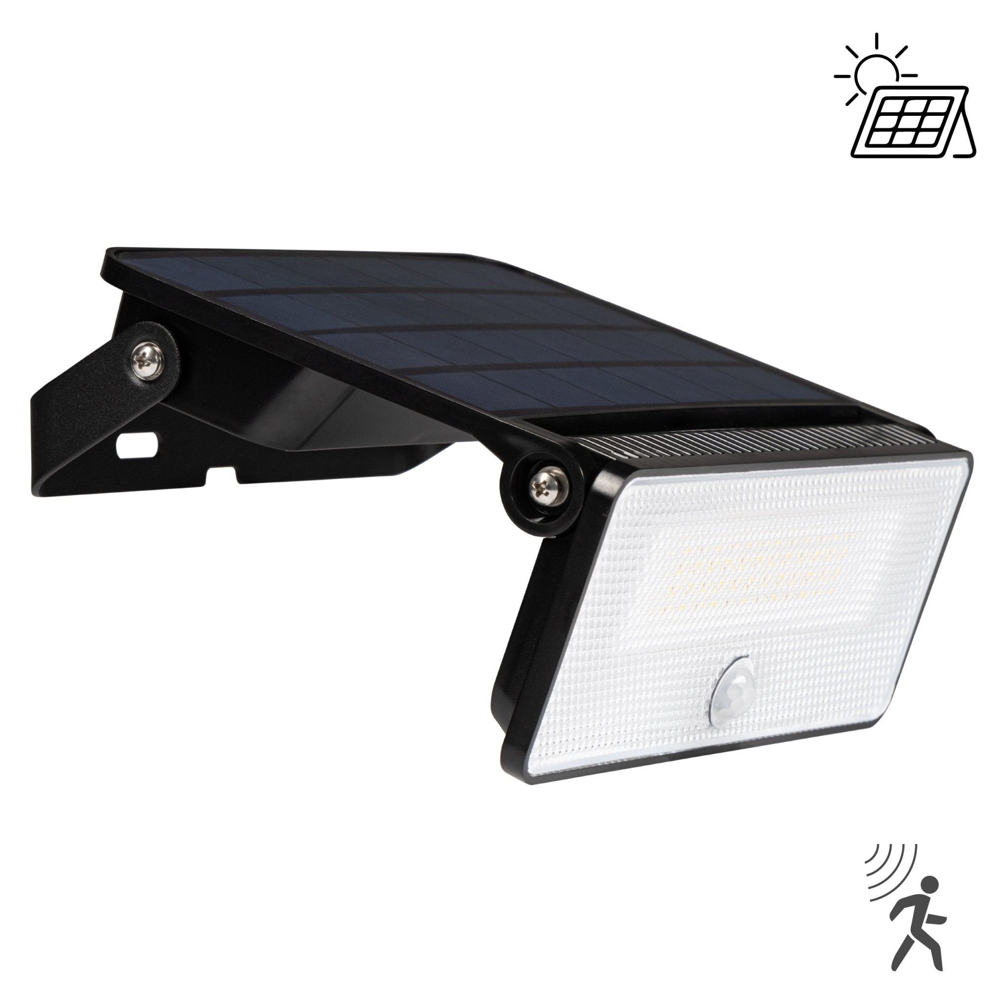 Slim Solar LED Buitenlamp 1600 lm met sensor - Bewegingssensor en nachtsensor - Draadloos - Zwart Buitenlampen LED.nl