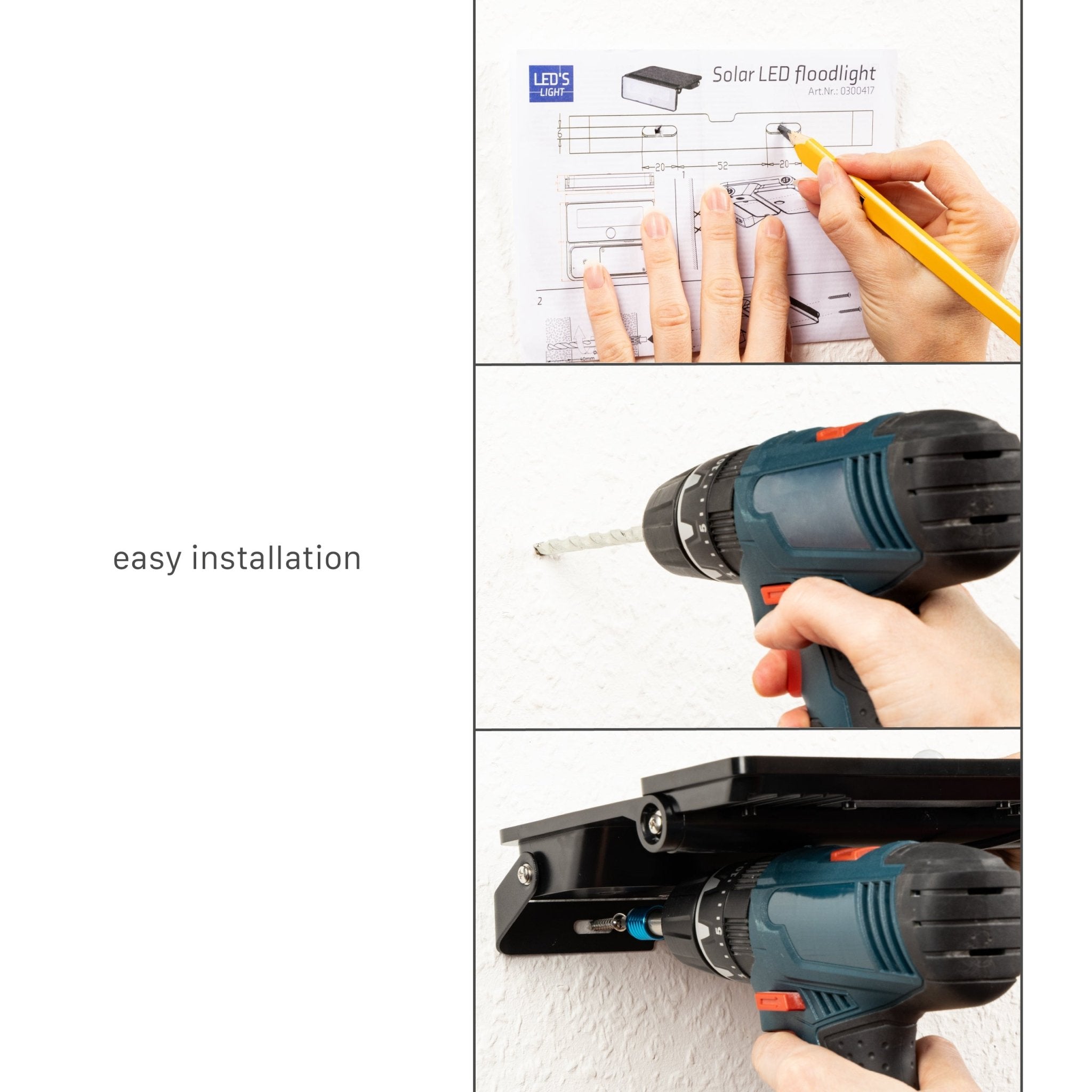 Slim Solar LED Buitenlamp 1600 lm met sensor - Bewegingssensor en nachtsensor - Draadloos - Zwart Buitenlampen LED.nl