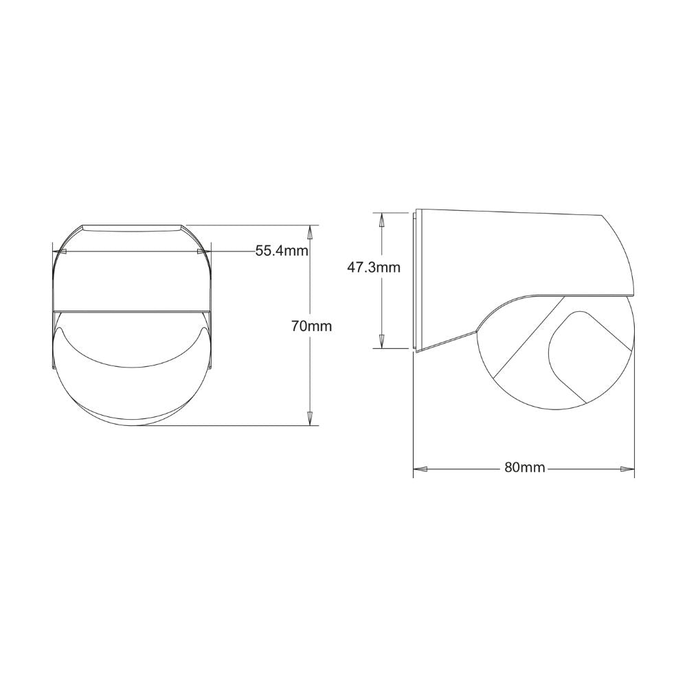 LED's Light 2-in-1 Bewegingsmelder met 12 meter bereik - Voor binnen & buiten - Wandmontage - Zwart Sensoren LED.nl