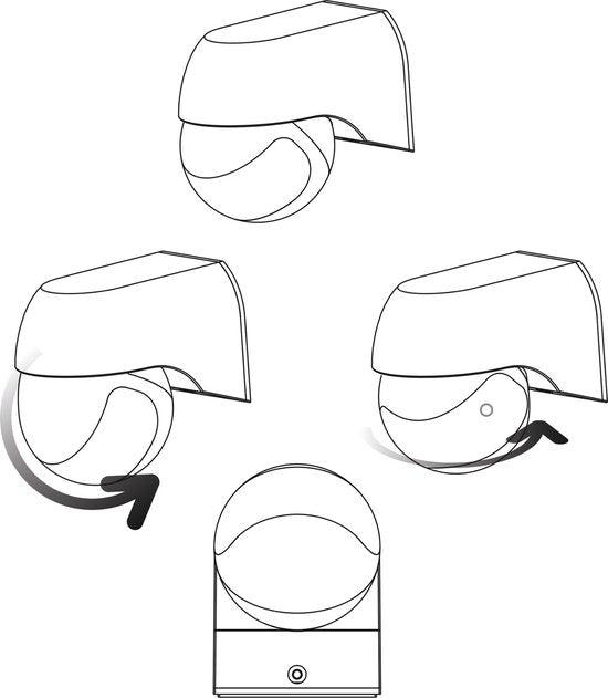 LED's Light 2-in-1 Bewegingsmelder met 12 meter bereik - Voor binnen & buiten - Wandmontage - Zwart Sensoren LED.nl