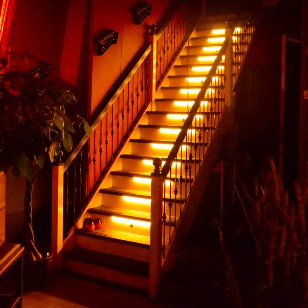 LED's Light Complete LED Trapverlichting Set - 15 treden x 80 cm - Lengte aanpasbaar - Warm wit licht Trapverlichting LED.nl