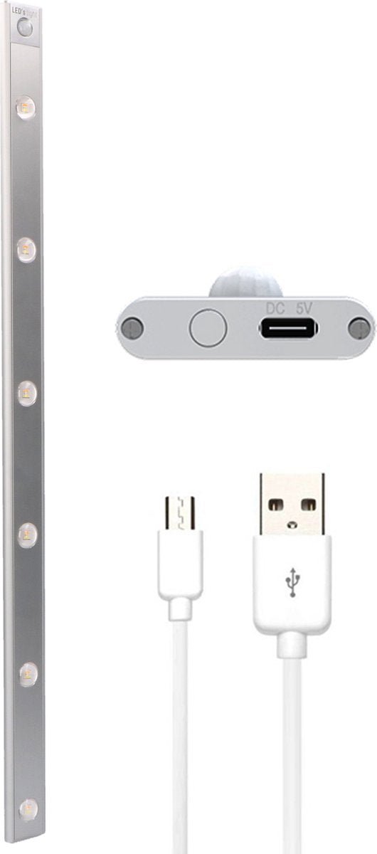 LED's Light EasyFix Kastverlichting met Bewegingssensor - RGB functie - 6 lichtpunten - Draadloos en oplaadbaar - 68,5 cm Kastverlichting LED.nl