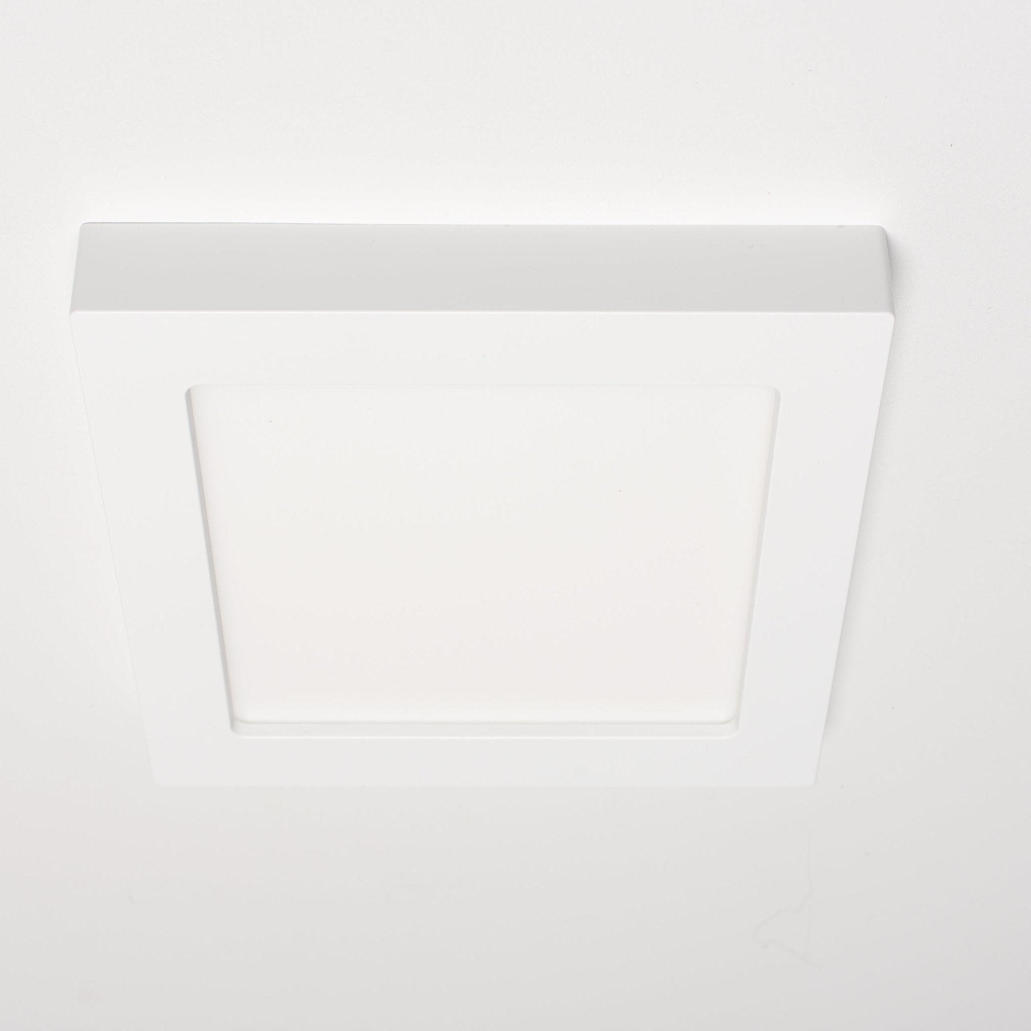 LED's Light Inbouw/Opbouw LED Plafondlamp CCT Ø 20 cm vierkant - Dimbaar - warm en koud wit - Zaagmaat 200×200mm – Wit Plafondlampen LED.nl