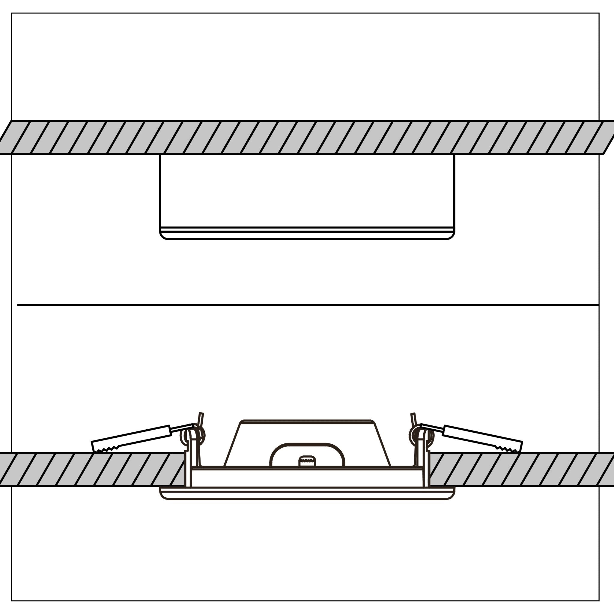 LED's Light Inbouw/Opbouw LED Plafondlamp CCT Ø 20 cm vierkant - Dimbaar - warm en koud wit - Zaagmaat 200×200mm – Wit Plafondlampen LED.nl