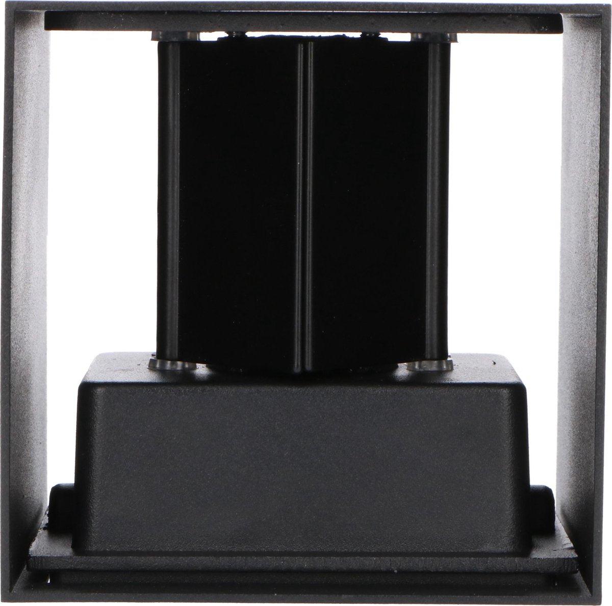 LED's Light Kubus LED Wandlamp voor buiten - Omhoog&Omlaag licht - IP65 - Zwart Wandlampen LED.nl