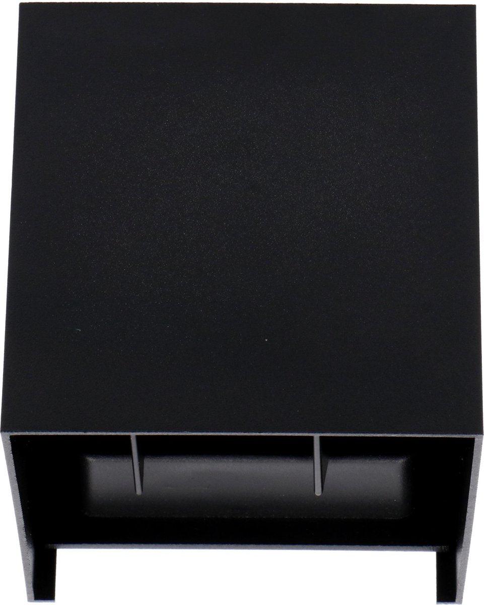 LED's Light Kubus LED Wandlamp voor buiten - Omhoog&Omlaag licht - IP65 - Zwart Wandlampen LED.nl