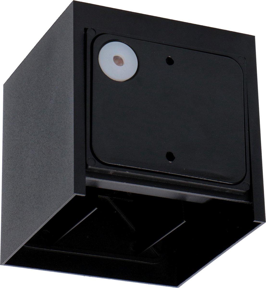 LED's Light Kubus LED Wandlamp voor buiten - Omhoog&Omlaag licht - IP65 - Zwart Wandlampen LED.nl