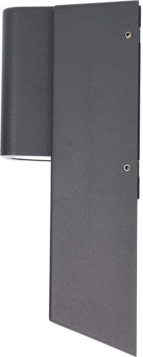 LED Muurlamp buiten met GU10 fitting - Strepen - Rimini - IP44 - Antraciet Wandlampen LED.nl