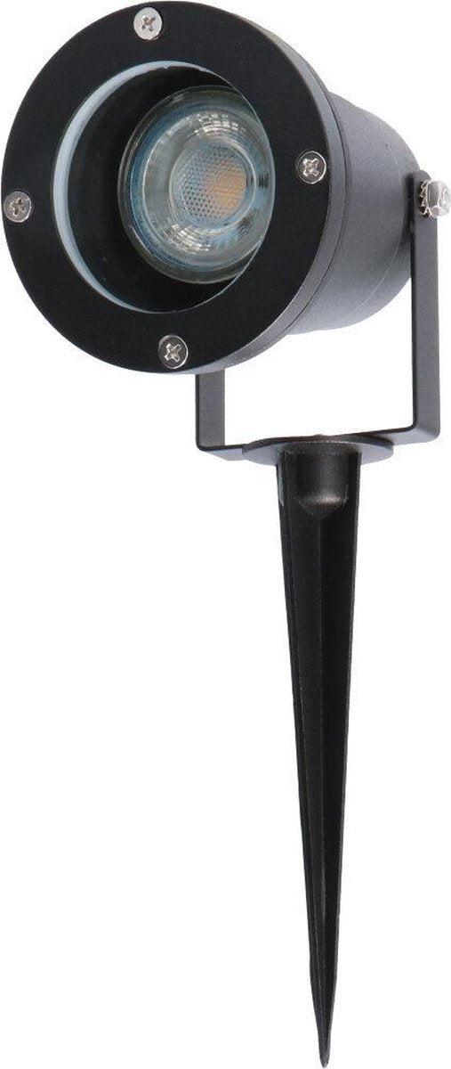 LED's Light LED Prikspot met Stekker - Kantelbaar - GU10 fitting - IP54 - Model Melfi - Zwart Prikspotjes LED.nl