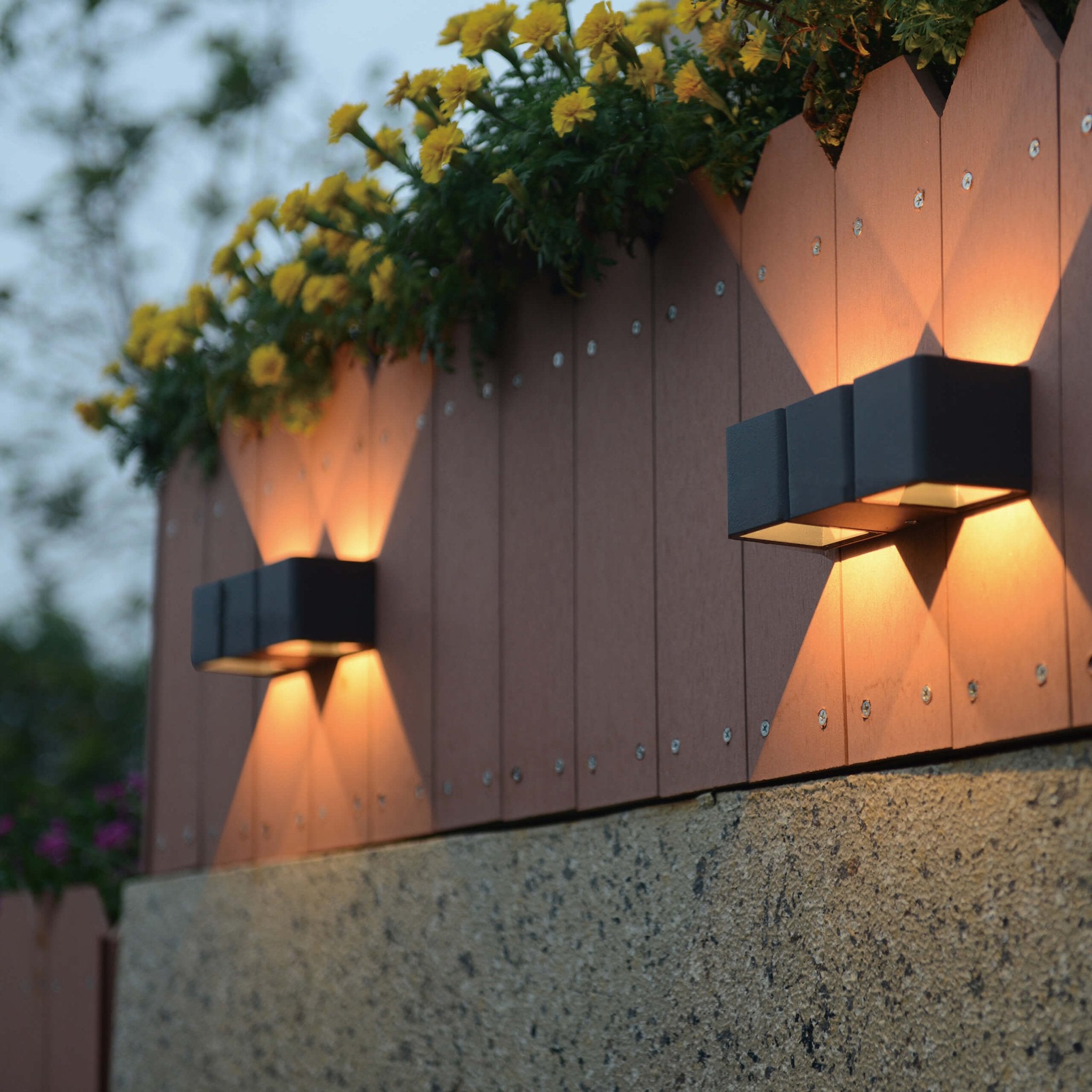 LED's Light 4-lichts Wandlamp Buiten - Model Aversa - Warm wit - IP54 waterdicht - Antraciet Wandlampen LED.nl