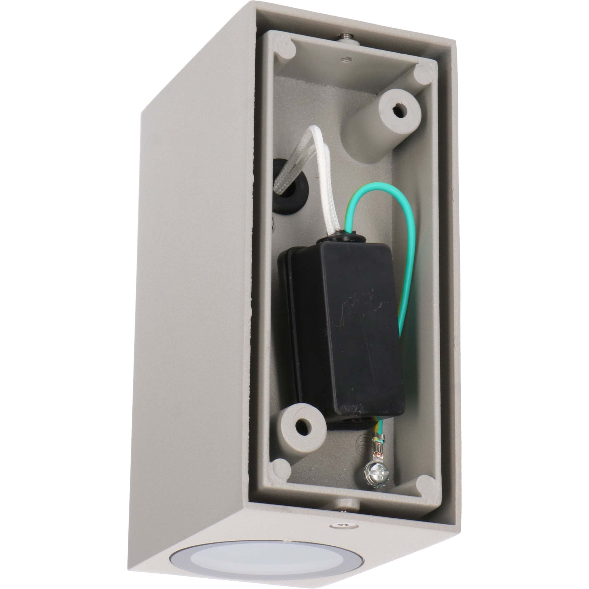 LED's Light LED Buitenlamp met GU10 fitting - Rechthoek - IP44 - Grijs - Model Milaan Wandlampen LED.nl